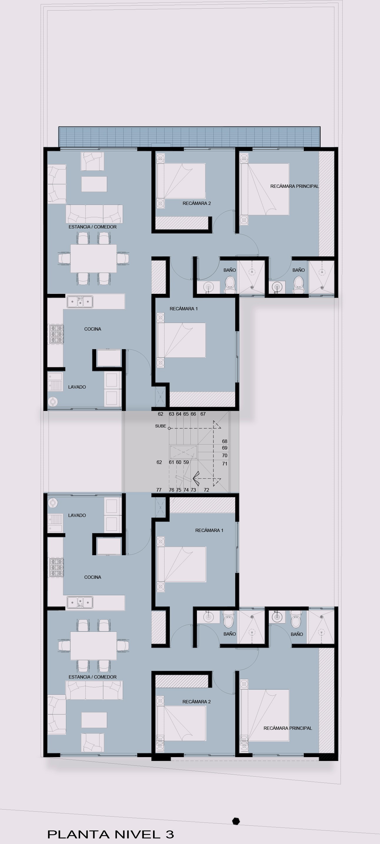 Plano del nivel 3 de Nova Popotla, Popotla CDMX